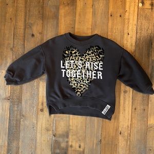 Zara girls let’s rise together gray sweatshirt excellent used condition size 6